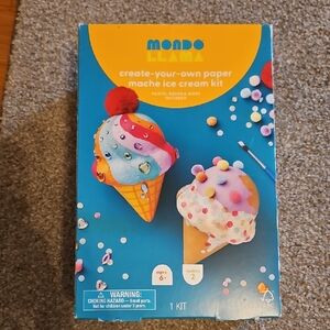 #3651 Mondo Llama Colorful Paper Mache Ice Cream Kit